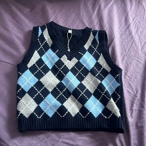 Blue sweater vest